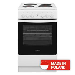 Buy Indesit 4 burners standing electric cooker, 60x60cm, is67e4khw/mea - white in Kuwait