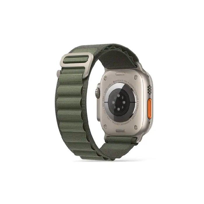 سوار نايلون لساعة ابل ألترا 49 ملم من هايفن، مقاس متوسط، ، HWS-AUMGN496494 - أخضر