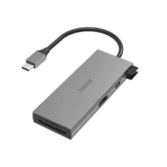 Hama USB-C Hub 6 Ports Docking Station, 200110 - Gray