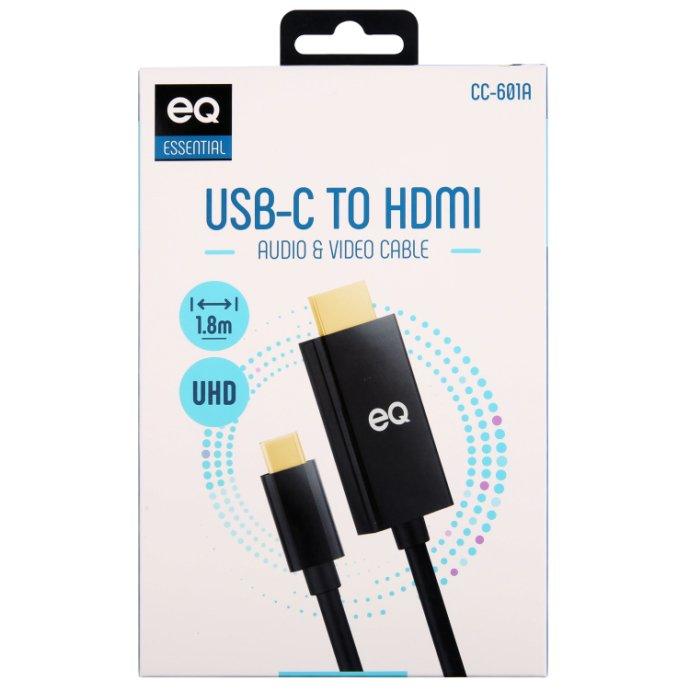 EQ Type-C to HDMI 1.8M Cable, 60H, CC-601A – Black