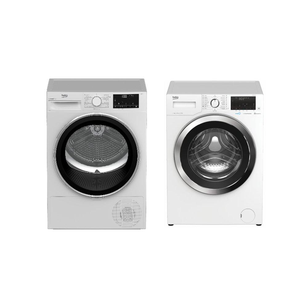 Beko Washer + Condenser Dryer WX943440W/1+DC9W Xcite
