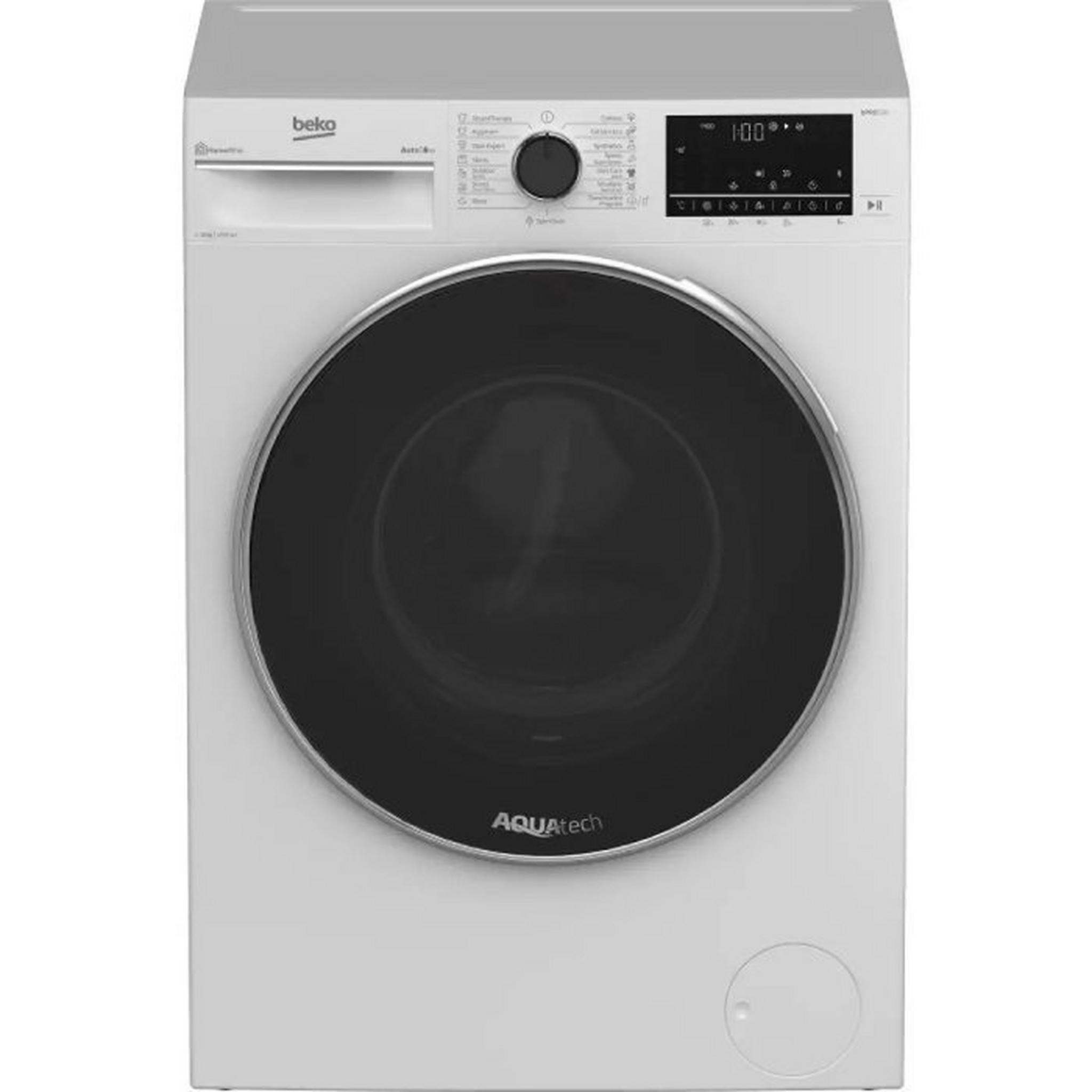 Beko Heat Pump Tumble Dryer 10KG + Front Load Washer, 10Kg, Bundle WTE1014+DSY10PB46 - White