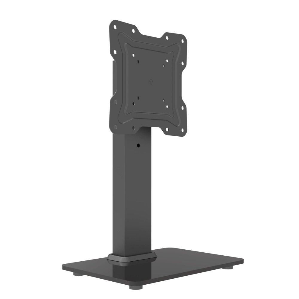حامل تلفاز مع قاعدة زجاجية من ونسا، يناسب الشاشات بقياس 17 إلى 43 بوصة، بحجم 30 كجم، STS02-22 - أسود