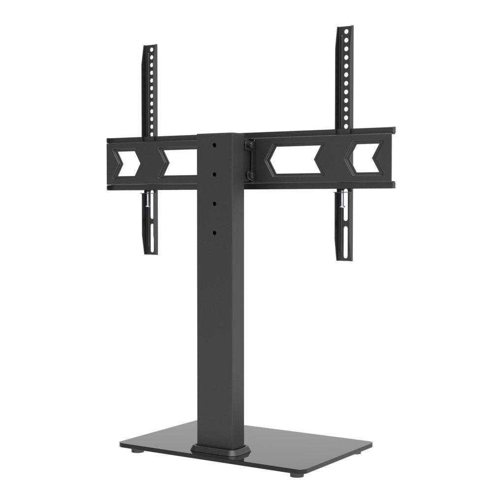 حامل تلفاز مع قاعدة زجاجية من ونسا، يناسب الشاشات بقياس 17 إلى 43 بوصة، بحجم 30 كجم، STS02-22 - أسود