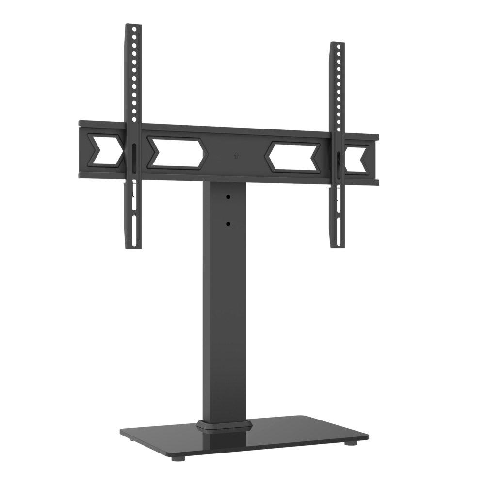 حامل تلفاز مع قاعدة زجاجية من ونسا، يناسب الشاشات بقياس 17 إلى 43 بوصة، بحجم 30 كجم، STS02-22 - أسود