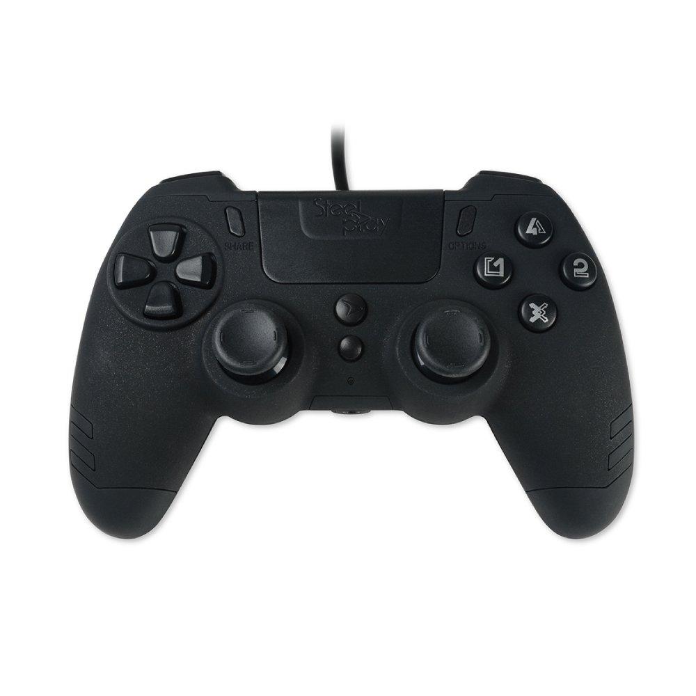 Buy Steelplay ps4/pc slimpack wired controller, jvamul00152– black in Kuwait