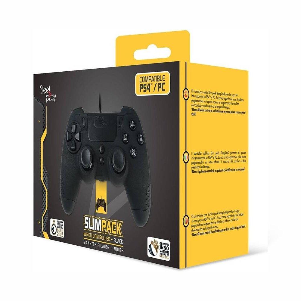 يد التحكم سليم باك السلكية لبلايستيشن 4 والكومبيوتر الشخصي من ستيل بلاي، JVAMUL00152– أسود