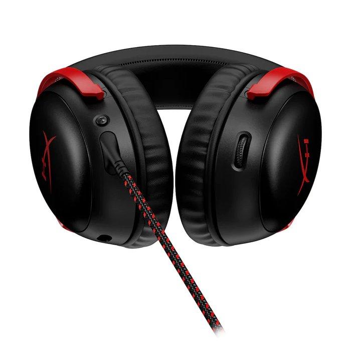 HyperX Cloud III Wired Gaming Headset for PC, PS5, PS4, Xbox Series, 727A9AA - Black and Red