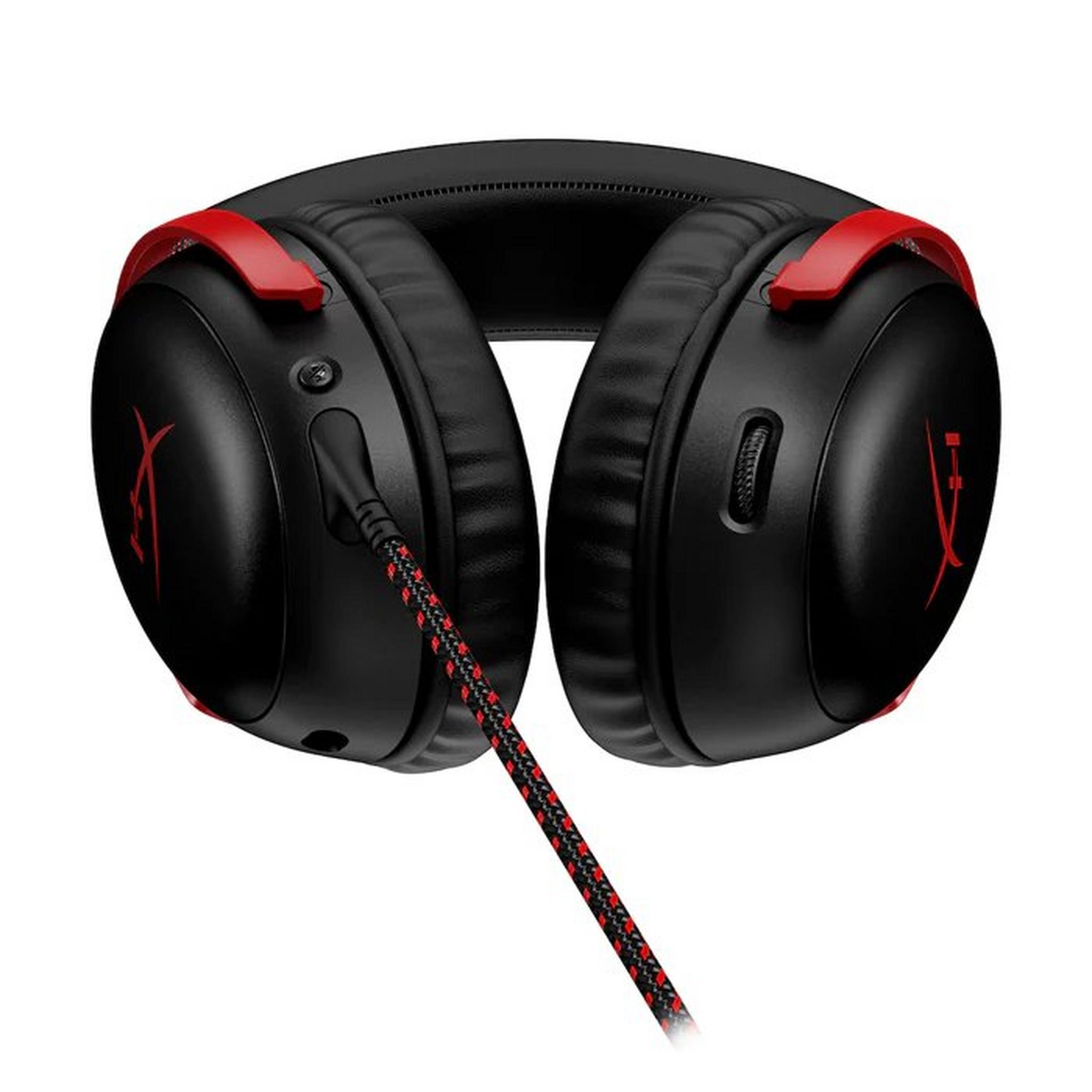 HyperX Cloud III Wired Gaming Headset for PC, PS5, PS4, Xbox Series, 727A9AA – Black and Red