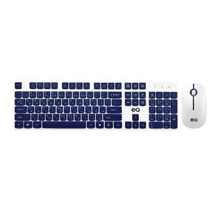 Buy Eq 2. 4g wireless arabic & english keyboard + mouse – blue/white in Kuwait