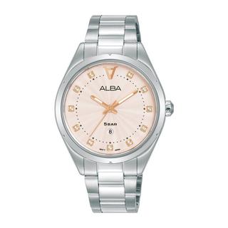 Buy Alba signa ladies watch,analog, 34mm, stainless steel strap, ah7bp7x1 - silver in Kuwait