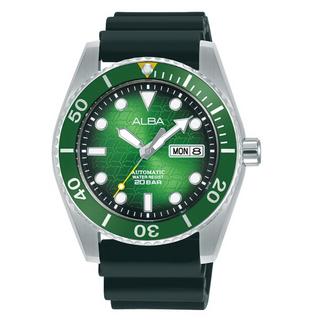 Buy Alba active men's watch, analog , 43mm, silicone strap, al4441x1 - silver in Kuwait