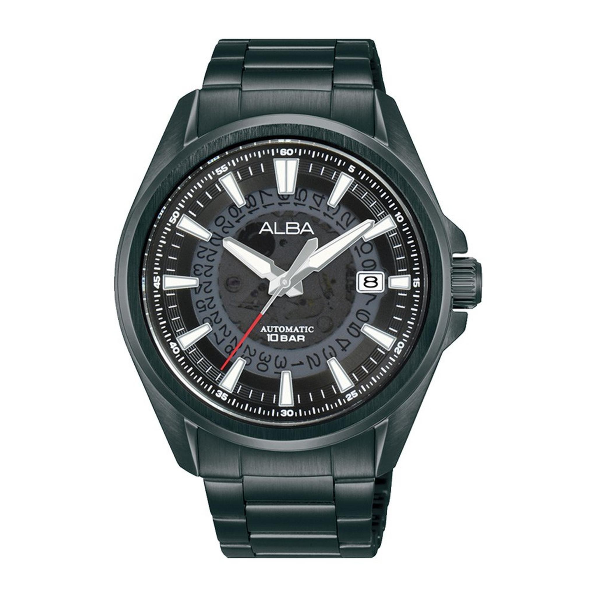 Alba Active Men's Watch,Analog, 43mm, Stainless Steel Strap, AU4025X1 - Black