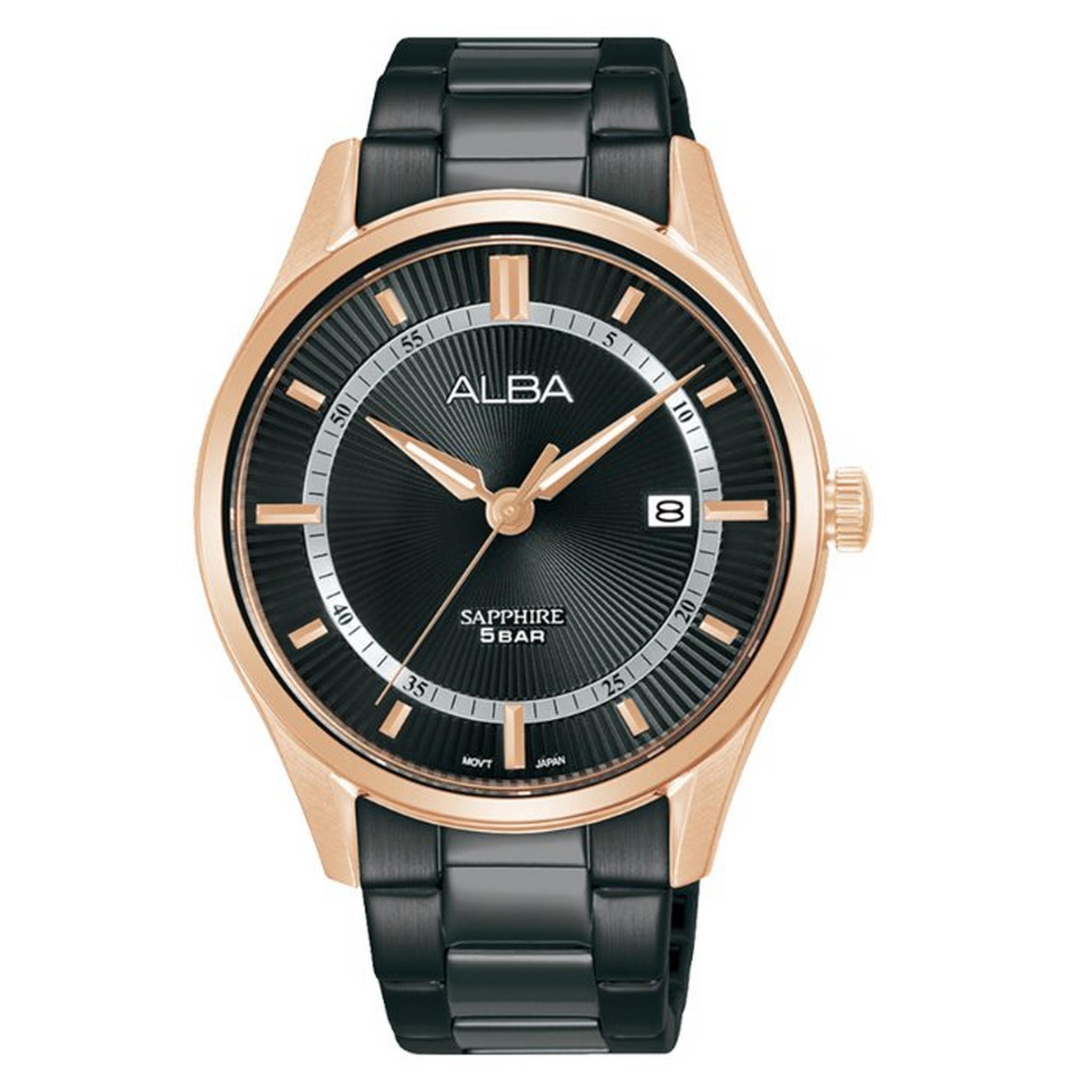 Alba Prestige Men's Watch, Analog , 41mm, Stainless Steel Strap, AS9R10X1 - Black
