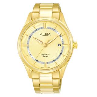 Buy Alba prestige men's watch, analog , 41mm, stainless steel strap, as9r12x1 - light gold in Kuwait