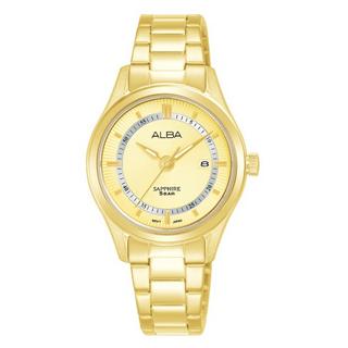 Buy Alba prestige ladies watch, analog , stainless steel strap, ah7bq0x1 - gold in Kuwait
