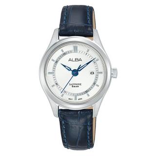 Buy Alba prestige ladies watch, analog , 30mm, leather strap, ah7br1x1 - dark blue in Kuwait