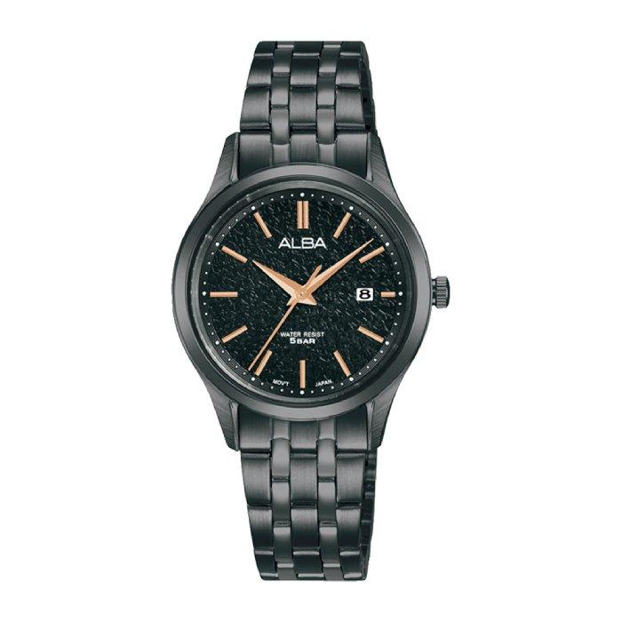 Buy Alba prestige watch for women, analog, 29mm, stainless steel strap, ah7br3x1 – black in Kuwait