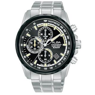 Buy Alba active men's watch, analog , 43mm, stainless steel strap, am3923x1 - silver in Kuwait