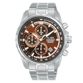 Buy Alba active men's watch, analog , 43mm, stainless steel strap, am3925x1 - silver in Kuwait
