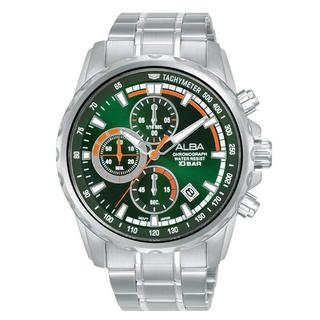 Buy Alba active men's watch, analog , 43mm, stainless steel strap, am3927x1- silver in Kuwait