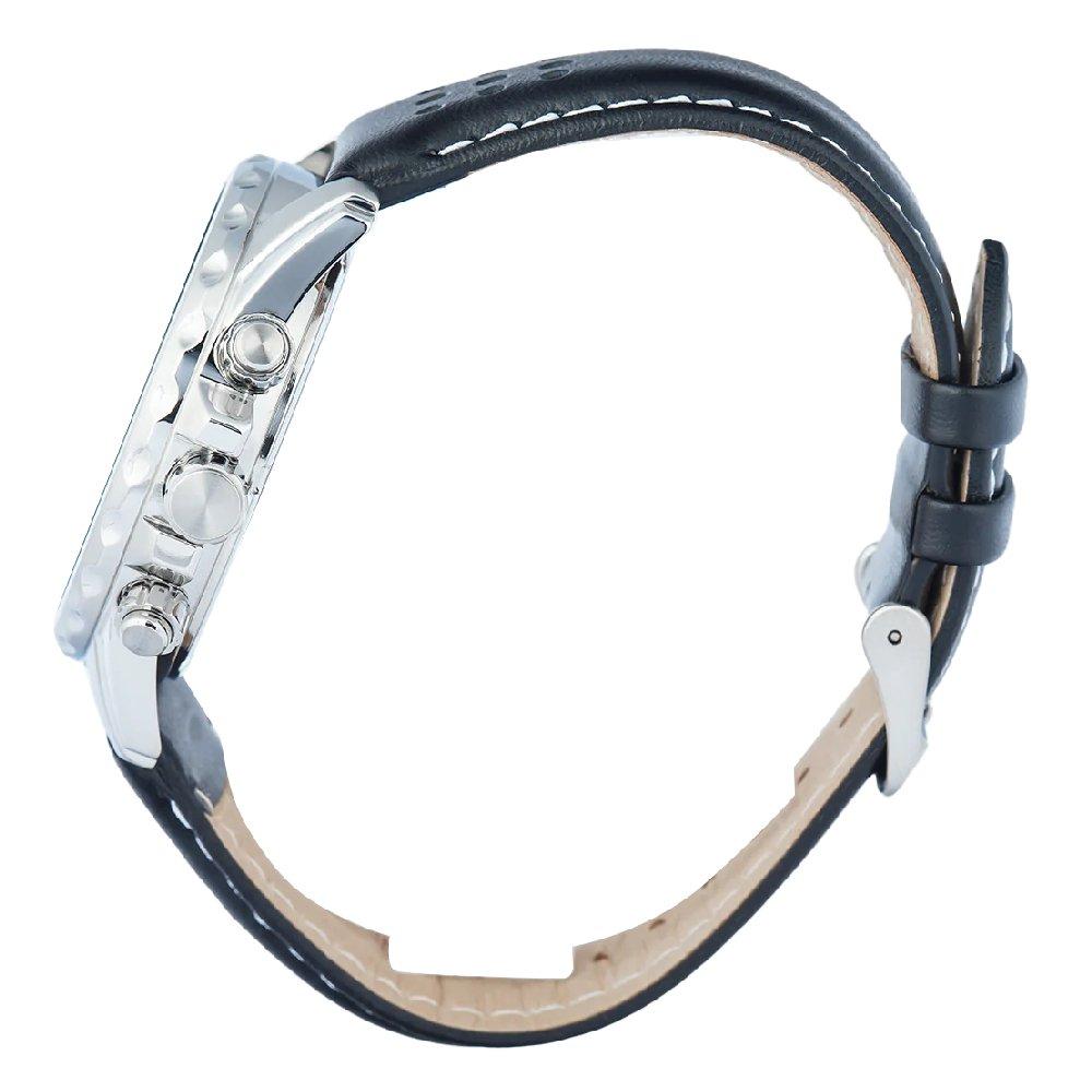 Alba Active Men's Watch, Analog , 43mm, Leather Strap, AM3935X1 - Black