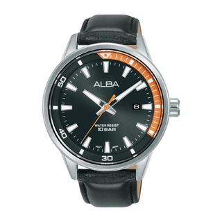Buy Alba active watch for men, analog, 43mm, leather strap, as9r61x1– black in Kuwait