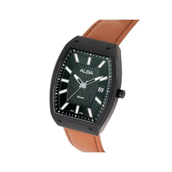 Alba Active Men's Watch, Analog , 35mm, Leather Strap, AG8N21X1 - Brown