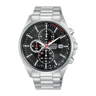Buy Alba active watch for men, analog, 43mm, stainless steel strap, am3943x1 – silver in Kuwait