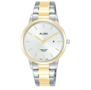 Buy Alba fashion ladies watch, analog, 32mm, stainless steel strap, ah7bv0x1 - silver/gold in Kuwait