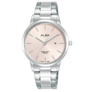 Buy Alba fashion ladies watch, analog, 32mm, stainless steel strap, ah7bv1x1 - silver in Kuwait