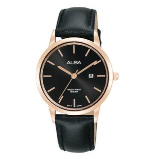 Buy Alba fashion ladies watch, analog, 32mm, leather strap, ah7bv4x1 - black in Kuwait