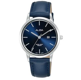 Buy Alba fashion ladies watch, analog, 32mm, leather strap, ah7bv5x1 - dark blue in Kuwait