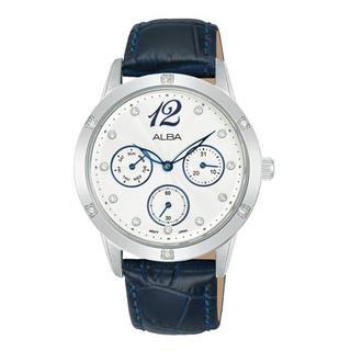 Buy Alba fashion watch for women, analog, 36mm, genuine leather strap, ap6719x1 – blue in Kuwait