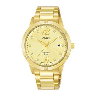 Buy Alba fashion watch for women, analog, 36mm, stainless steel strap, ag8n02x1 – gold in Kuwait