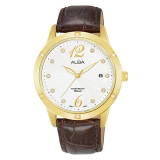 Buy Alba fashion women's watch, analog, 36mm, leather strap, ag8n14x1 - brown in Kuwait