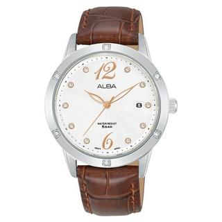 Buy Alba fashion women's watch, analog, 36mm, leather strap, ag8n17x1 - brown in Kuwait
