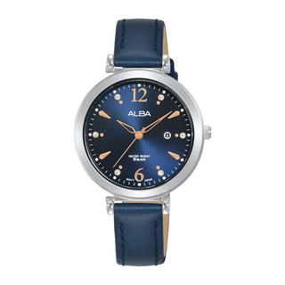 اشتري ساعة  فاشن للنساء من ألبا، أنالوج، 32 ملم، حزام جلد، ah7bw9x1 - أزرق في الكويت