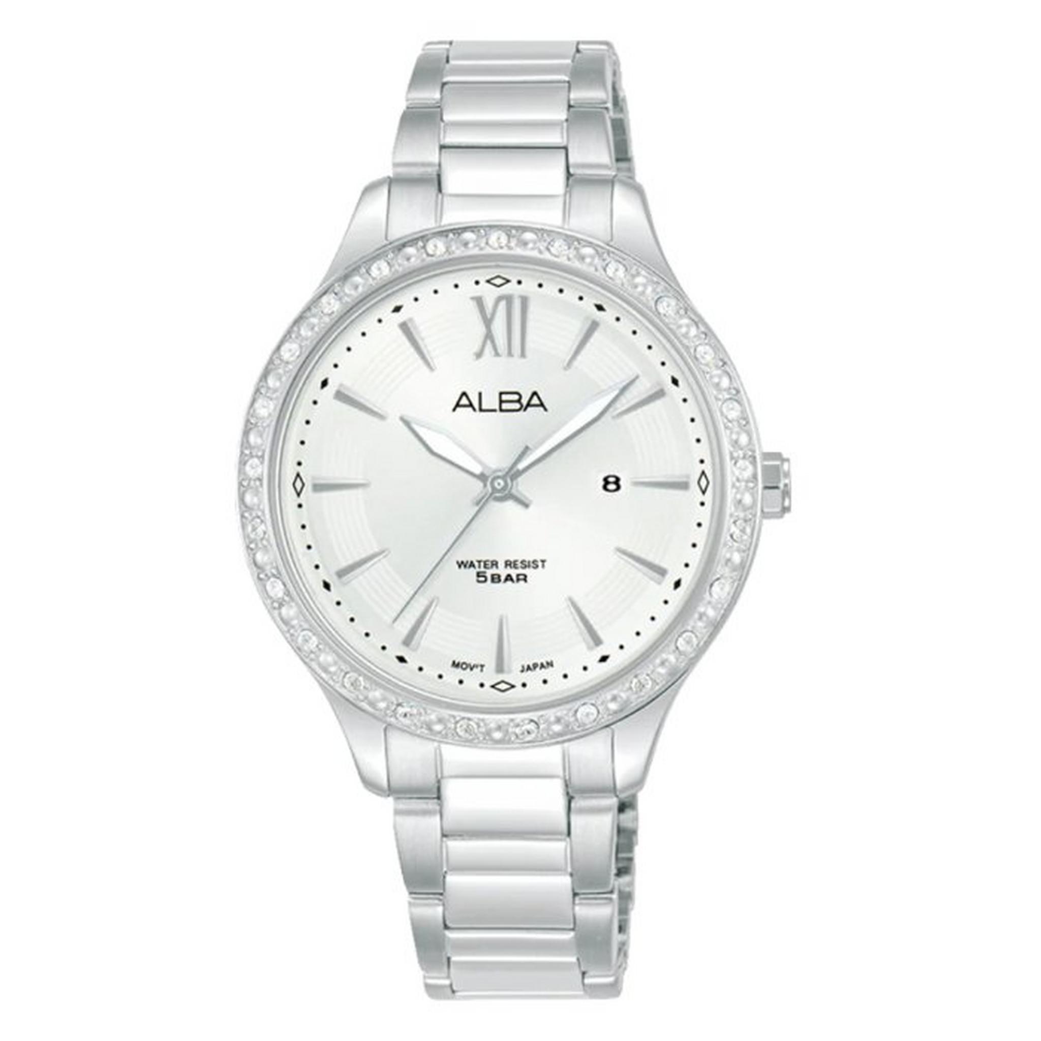 Alba Fashion Ladies Watch, Analog, 33mm, Stainless Steel Strap, AH7BY1X1 - Silver