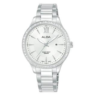 Buy Alba fashion ladies watch, analog, 33mm, stainless steel strap, ah7by1x1 - silver in Kuwait