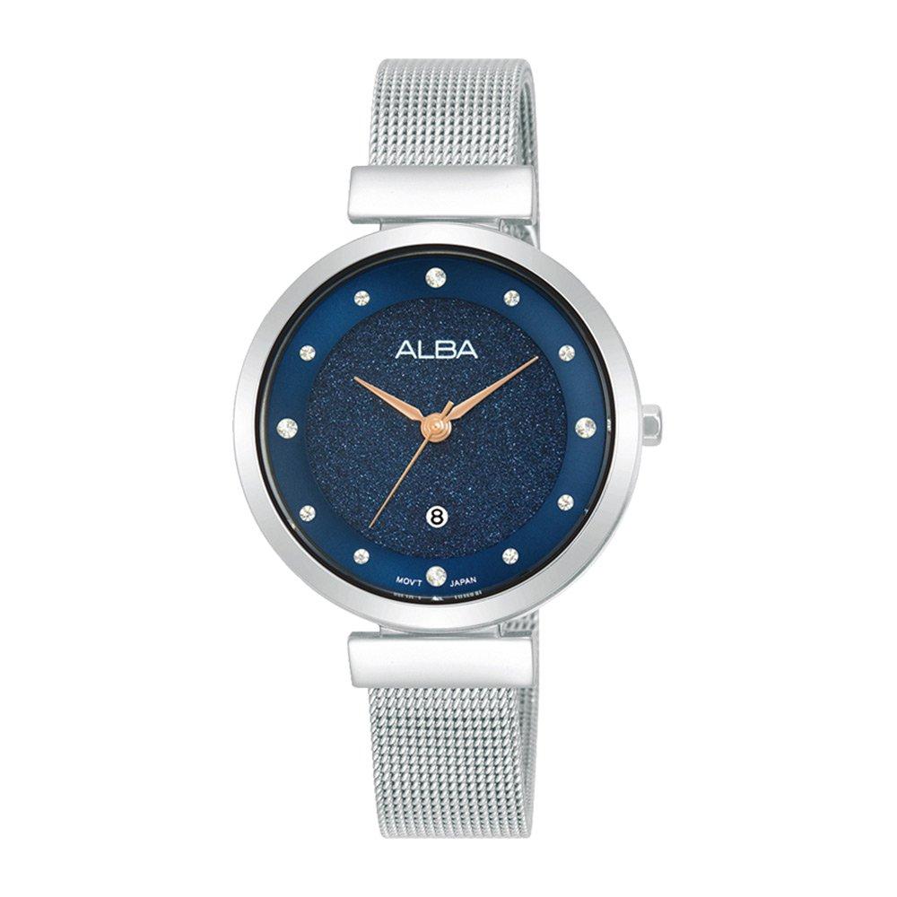 Buy Alba fashion watch for women, analog, 32mm, stainless steel strap, ah7ca3x1 – silver in Kuwait
