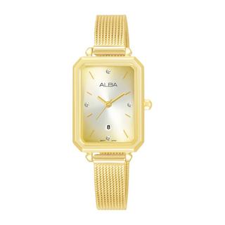 Buy Alba fashion watch for women, analog, 22mm, stainless steel strap, ah7cb2x1 – gold in Kuwait