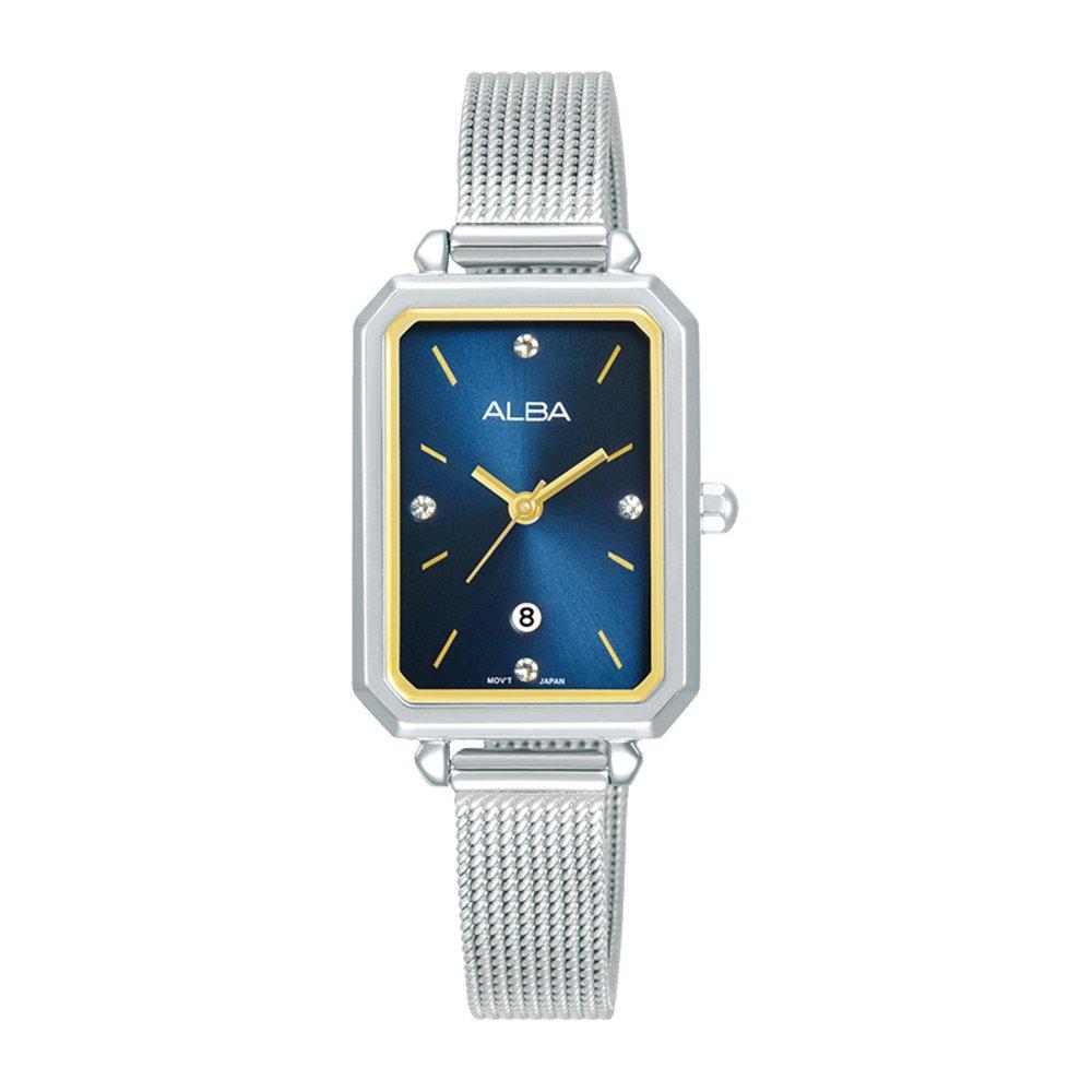 ALBA Fashion Watch for Women, Analog, 22mm, Stainless steel strap, AH7CB5X1 – Silver
