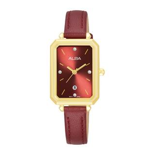 Buy Alba fashion watch for women, analog, 22mm, leather strap, ah7cc2x1 – red in Kuwait