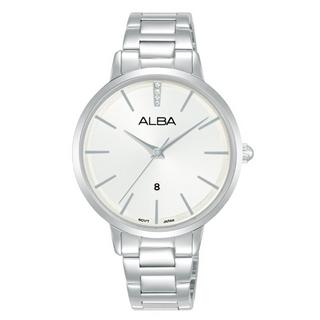 Buy Alba fashion ladies watch, analog, 34mm, stainless steel strap, ah7cd7x1 - silver in Kuwait