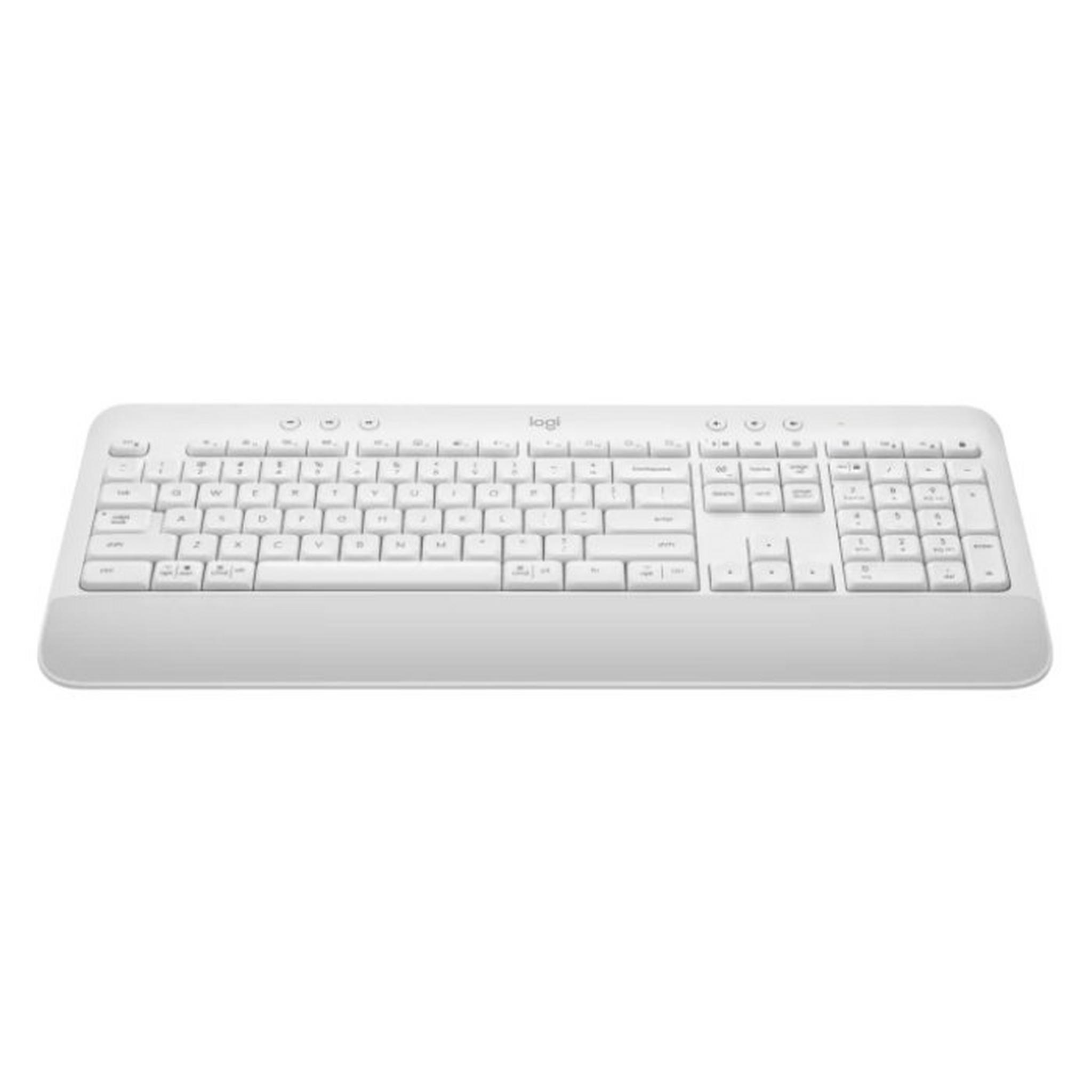 Logitech K650 Signature Bluetooth EN/AR keyboard - White