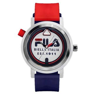 Buy Fila men's watch, analog, 42mm, silicone strap, 38-341-001 – red & blue in Kuwait