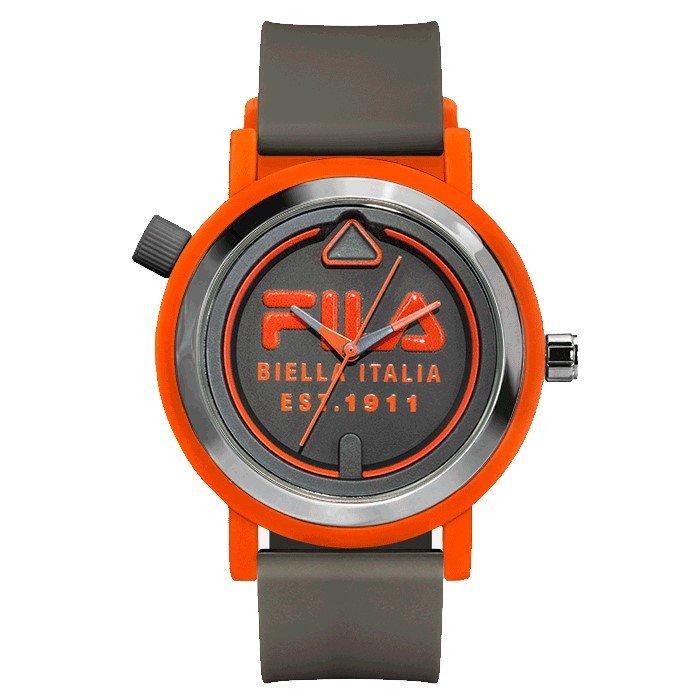 Buy Fila men's watch, analog, 42mm, silicone strap, 38-341-004 – dark grey & grey in Kuwait