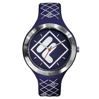 Buy Fila men's watch, analog, 42mm, silicone strap, 38-342-002– blue in Kuwait