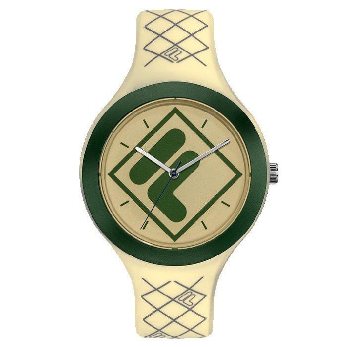 Buy Fila men's watch, analog, 42mm, silicone strap, 38-342-003– ivory white in Kuwait